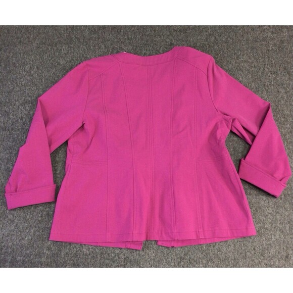 Chico’s Alicia Textured Women's Hook Closure Jacket Size 3 XL Ultra Violet BNWT - Picture 6 of 6
